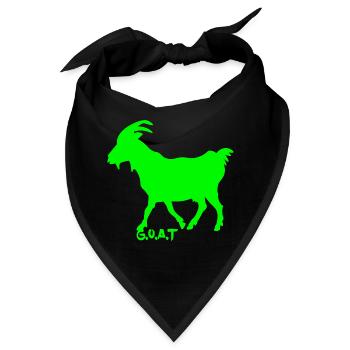 Ziege neon grün - Bandana - Schwarz - Vorne