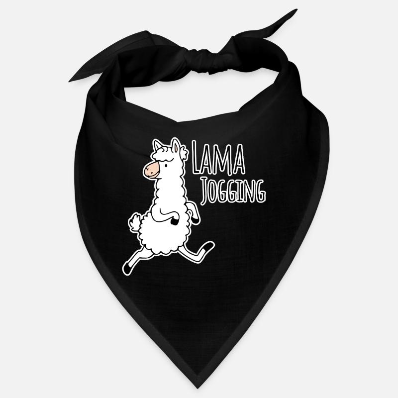 Llama jogging - funny llama goes jogging, join in Bandana