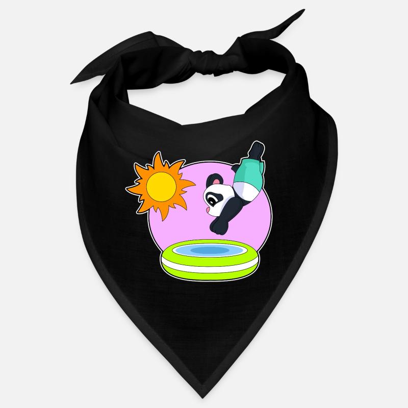 Panda Schwimmen Pool Sommer Bandana