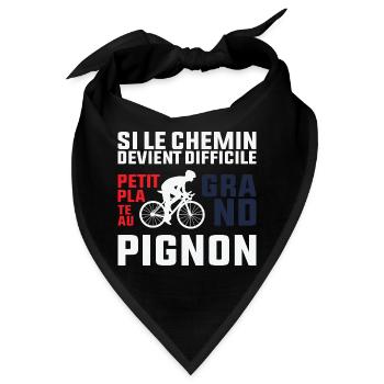 Wenn der Weg schwierig wird – Radfahrer-Geschenk - Bandana - Schwarz - Vorne