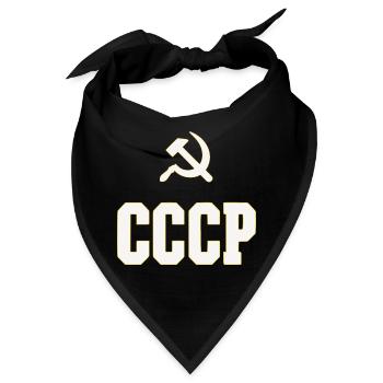 CCCP Design im 80er Jahre Stil, Retro Flasche - Bandana - Schwarz - Vorne