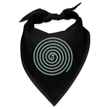 Pi Symbol Spirale Regenbogen Pi Day Ziffern - Bandana - Schwarz - Vorne