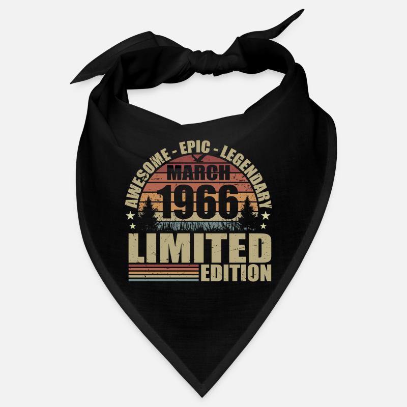 Millésime Mars 1966 Anniversaire - mars 1966 Bandana