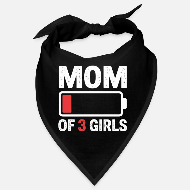 Maman de 3 filles Battery Duration - Bandana - noir