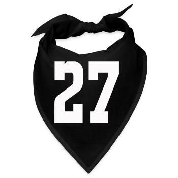 Ziffern 27 Kontrast-Design - Bandana - Schwarz - Vorne