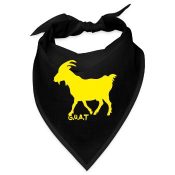 Ziege GOAT gelb - Bandana - Schwarz - Vorne