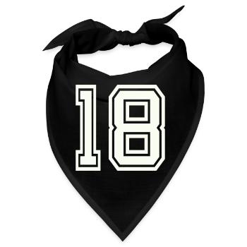 18 - Bandana - Schwarz - Vorne
