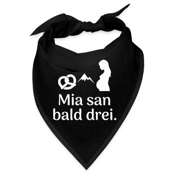 Bayrisch Babybauch - Bandana - Schwarz - Vorne