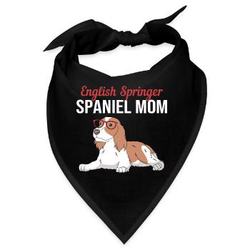 Springer Spaniel Hund - Bandana - Schwarz - Vorne