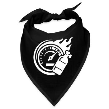Turbo Boost Tuning Symbol - Bandana - Schwarz - Vorne