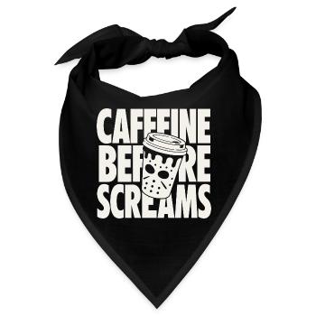 Caffeine Before Screams Horror Design - Bandana - Schwarz - Vorne
