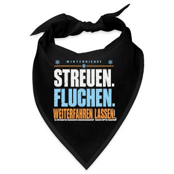 Winterdienst Streuen Fluchen - Bandana - Schwarz - Vorne