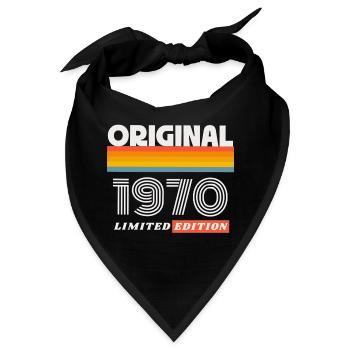 1970 Original Geburtstag Retro Vintage 70er Spruch - Bandana - Schwarz - Vorne
