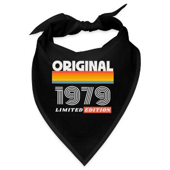 1979 Original Geburtstag Retro Vintage 70er Spruch - Bandana - Schwarz - Vorne
