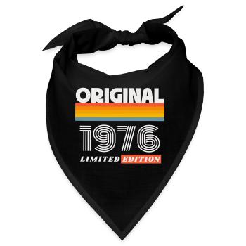 1976 Original Geburtstag Retro Vintage 70er Spruch - Bandana - Schwarz - Vorne