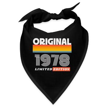 1978 Original Geburtstag Retro Vintage 70er Spruch - Bandana - Schwarz - Vorne