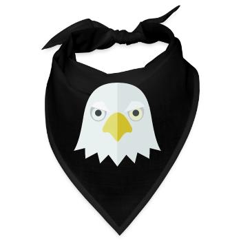 Adler Kopf Shirt minimalistisch Streetwear - Bandana - Schwarz - Vorne