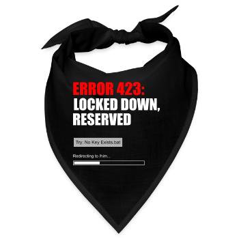 FEHLER 423 — GESPERRT, FÜR IHN RESERVIERT - Bandana - Schwarz - Vorne
