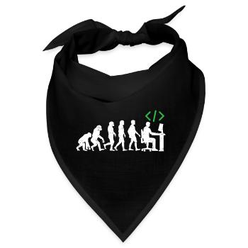 Programmierer Evolution geschenk coder java c++ - Bandana - Schwarz - Vorne