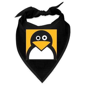 Linux Pinguin - Bandana - Schwarz - Vorne