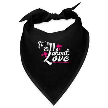 Valentinstag Februar Liebe Geschenkidee - Bandana - Schwarz - Vorne