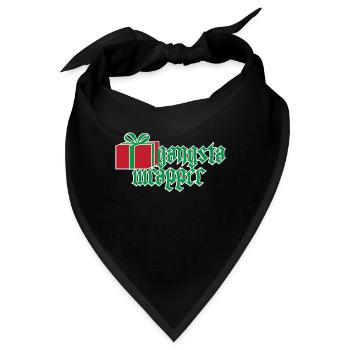 Gangster Wrapper Rapper Weihnachtsgeschenk - Bandana - Schwarz - Vorne