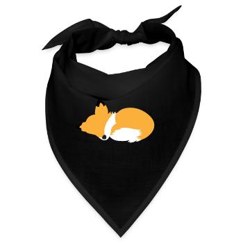 Schlafende Fox - Bandana - Schwarz - Vorne