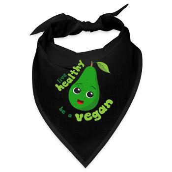 Lebe Gesund , sei ein Veganer , - Bandana - Schwarz - Vorne