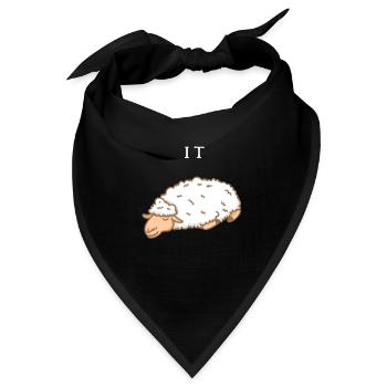 IT Abteilung - Schaaf - schlafen - Informatik - Bandana - Schwarz - Vorne