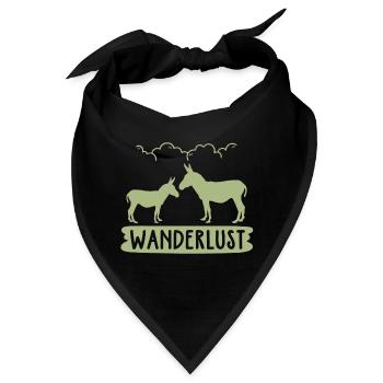 Wanderlust Eselreise - Bandana - Schwarz - Vorne