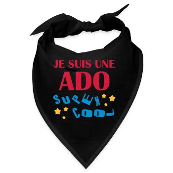 Teenager / Jugendliche / Jugendlicher / Kind - Bandana - Schwarz - Vorne