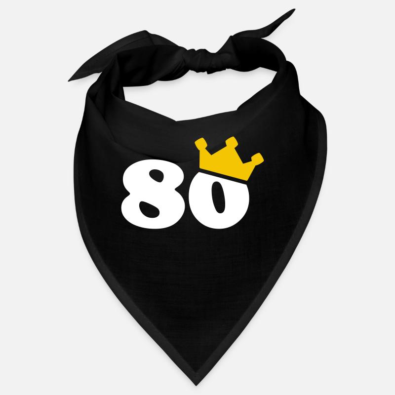 80 Krone 80e anniversaire 80 ans - Bandana - noir