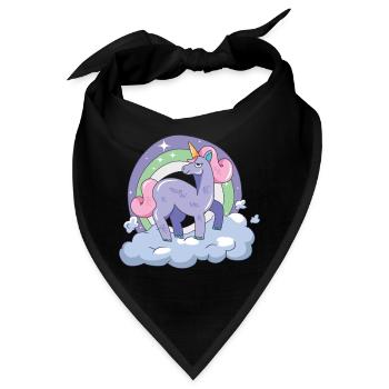 Einhorn auf Wolke sieben - Bandana - Schwarz - Vorne