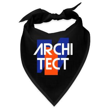 Architect (geometrische Figuren) - Bandana - Schwarz - Vorne