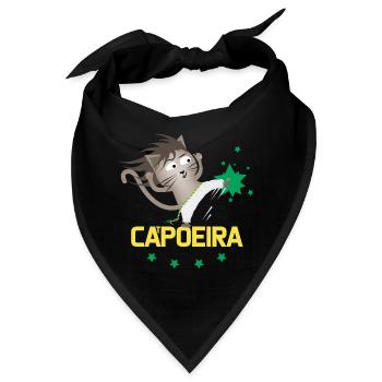 Lustige Katze - Capoeira Brasilien - Lustige Katzen - Bandana - Schwarz - Vorne