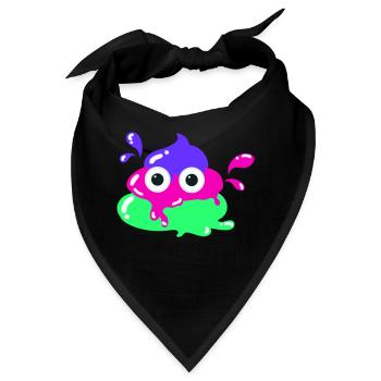 Bunte scheisse,scheisse , Farbe - Bandana - Schwarz - Vorne