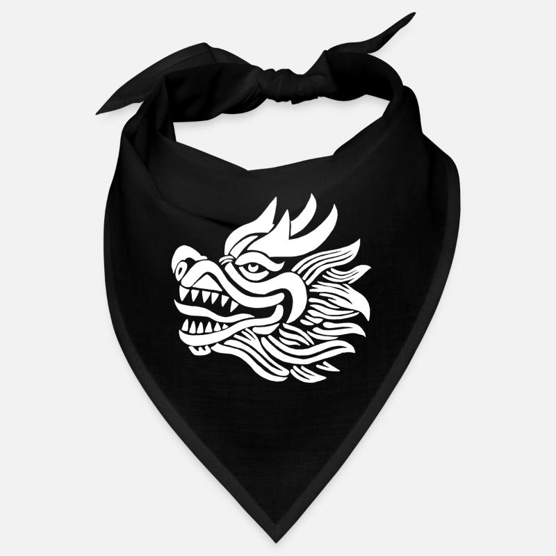 Tête de dragon chinois (blanc) Bandana