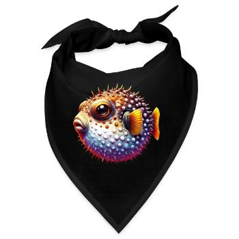 Kugelfisch - Bandana - Schwarz - Vorne