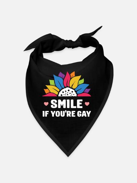 LGBT Pride Month - Lächeln Sie, wenn Sie schwul sind - Bandana - Schwarz