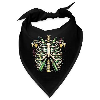 BIER BRUSTKORB Party-Design - Bandana - Schwarz - Vorne