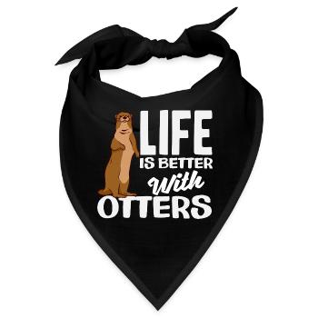 Seeotter Leben Besser - Bandana - Schwarz - Vorne