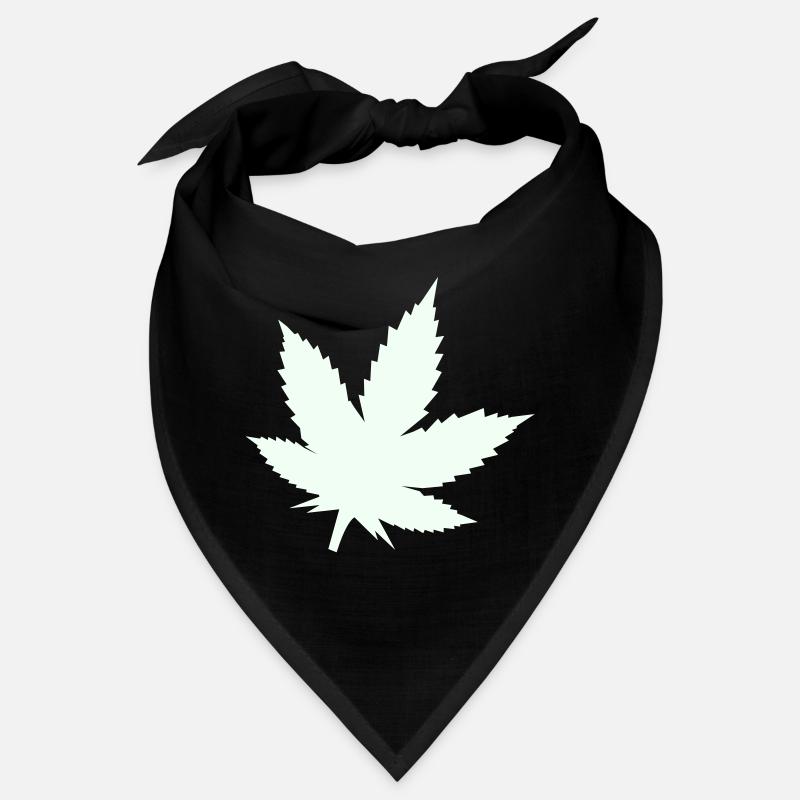 Cannabis Blatt Silhouette Mint Bandana
