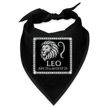 Sternzeichen Löwe - Bandana - Schwarz - Vorne