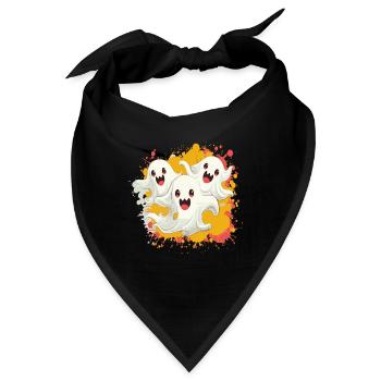 Geister Trio Comic - Bandana - Schwarz - Vorne
