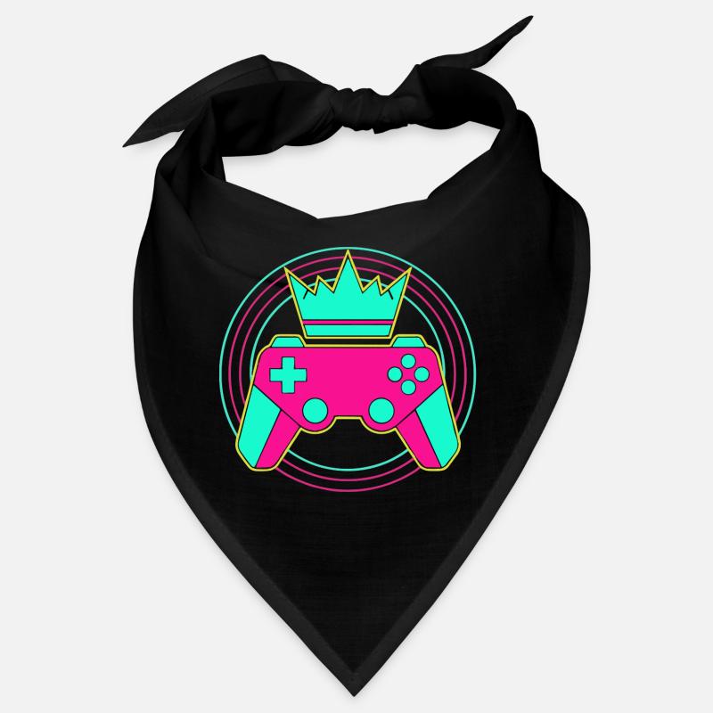 Controller Krone Neon Minimal Zocker Art Bandana