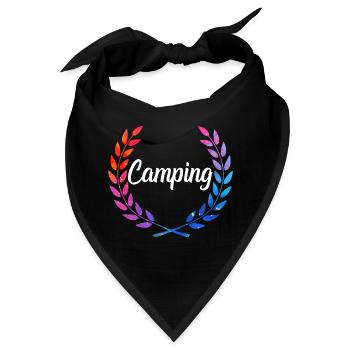 Camping Farblaurel Script - Bandana - Schwarz - Vorne