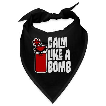 Calm Like Bomb Paradox Ironie Humor Explosiv Witz - Bandana - Schwarz - Vorne