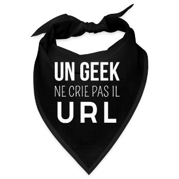 Ein Nerd schreit es nicht – Nerd-Humor - Bandana - Schwarz - Vorne