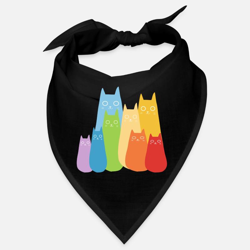 Bunte Katzen Katze Regenbogen Bandana