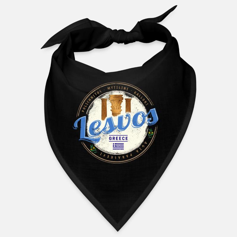 Île de Lesvos en Grèce : souvenir rétro de vacances Bandana
